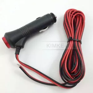 12V 24V Male Car Cigarette Lighter Socket Plug Connector On Off Switch 3m - Picture 1 of 1