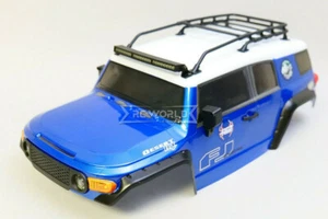 Carrocería de camión RC 1/10 TOYOTA FJ CRUISER CON LED *Acabado* -AZUL- 313 MM - Imagen 1 de 18