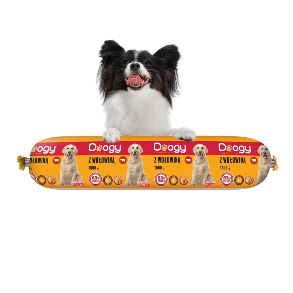 24 x 1kg Hundewurst Rind Hundefutter Nasfutter Hoher Fleischanteil Premium 1000g - Bild 1 von 4