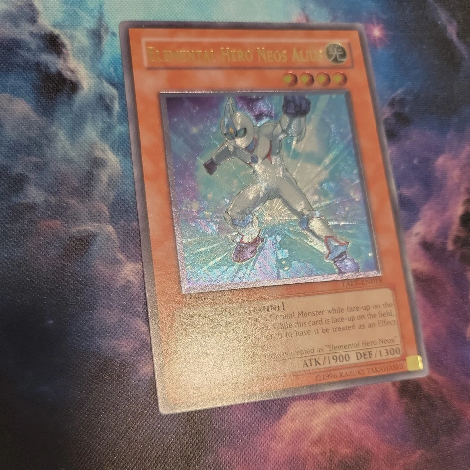 Yugioh! LP Elemental Hero Neos Alius - TAEV-EN018 - Ultimate Rare - 1st Edition  - Image 1 of 4