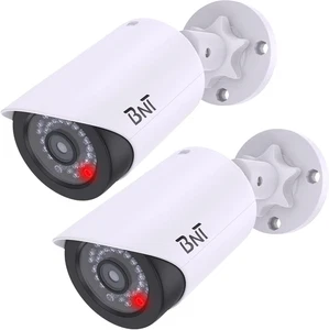 Cámara de seguridad falsa ficticia, con una luz LED roja por la noche, para hogar y negocios - Imagen 1 de 12