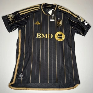 Maglia LAFC Home Adidas Autentica Nero Oro HZ6219 Uomo L Slim Fit Calcio Nuova con etichette - Foto 1 di 12