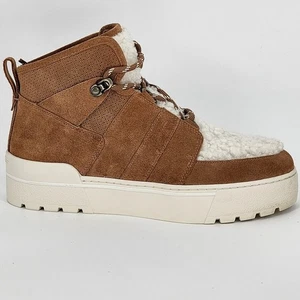 J/Slides Nell Faux Shearling Suede High-Top Platform Sneakers Women’s 8.5  - Picture 1 of 11