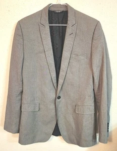$650 Dolce & Gabbana Gray Knit Cotton Sport Coat Single Button Blazer Mens 36 R - Picture 1 of 14