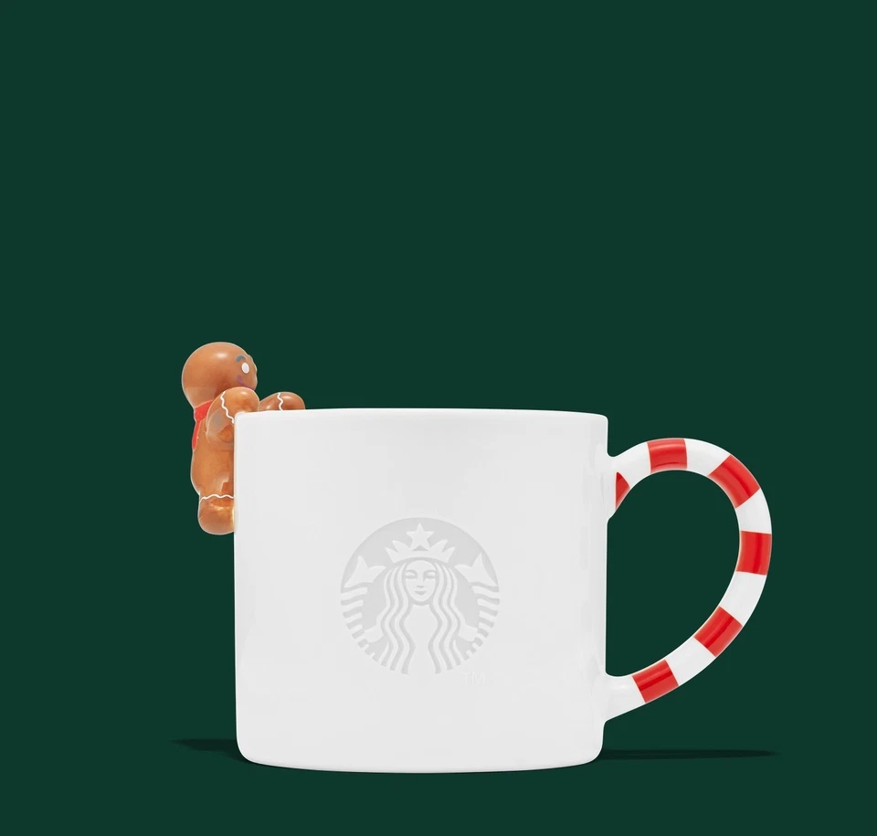 Starbucks Coffee Xmas Gingerbread on White Christmas Mug Weihnachten 2025 Neu