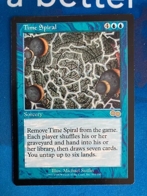 1x MTG Time Spiral  Urza's Saga Magic: The Gathering Light Play - Image 1 of 2
