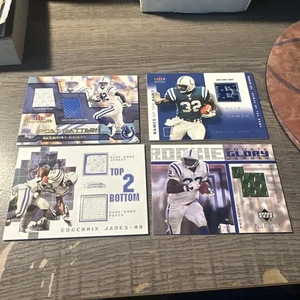 EDGERRIN JAMES JUEGO USADO LOTE 7 ULTRA + ZENITH + ESCAPARATE + FLEER COLTS HOF - Imagen 1 de 4