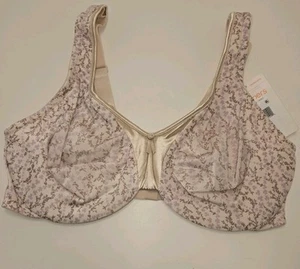 Reggiseno nuovo con etichette Warner's taglia 44D Signature Support 35002A in crema/fiore Q313B8 - Foto 1 di 3