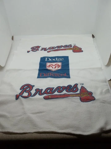 Atlanta Braves Dodge Ram 21'' x 14'' White Rally Towel Kitchen Towel Cover