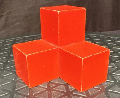 SOMA Puzzle RED Cube Replacement Part Piet Hein Denmark Parker Bro Brain Teaser - Image 1 of 4