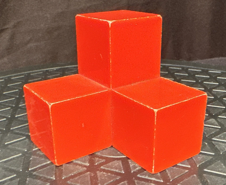 SOMA Puzzle RED Cube Replacement Part Piet Hein Denmark Parker Bro Brain Teaser - Image 1 of 4