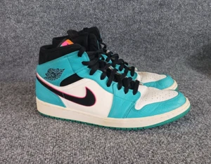 Nike Air Jordan 1 Mid Se South Beach 852542-306 Turbo Green Pink Size 13 - Picture 1 of 9