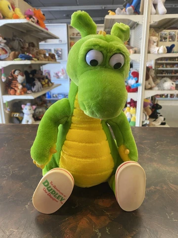 Vintage The Adventures Of DUDLEY the Dragon Green Yellow 12in Sitting Plush 1994 Cover