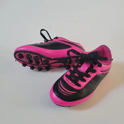 Vizari KIDS sz 9 Soccer Futbol Cleats Spikes black pink - Image 1 of 4