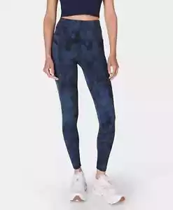 Sweaty Betty New Super Soft Yoga Leggings Small Navy Blue Spray Dye Full Length - Picture 1 of 8