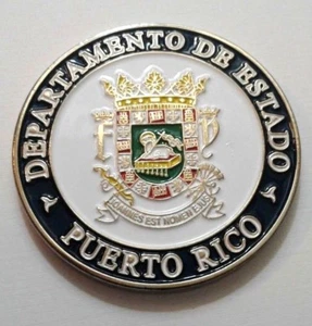 Medalla DEPTO ESTADO PUERTO RICO State Department Ficha Token moneda coin - Picture 1 of 12