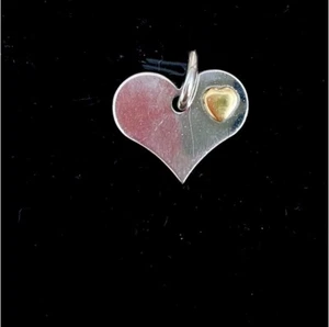 Steel by Design QVC Stainless/14k Gold Heart Pendant NEW - Picture 1 of 2