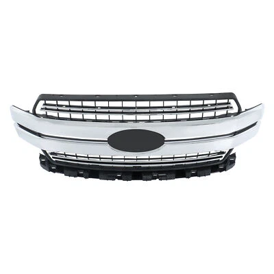 For Ford F-150 F150 2018-20 Lariat Style New Front Bumper Grille Grill Chrome Foto 1 de 4