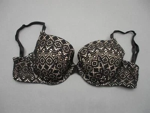 34DD Victorias Secret Womens Black Underwire Padded Back Closure Demi Bra - Picture 1 of 7