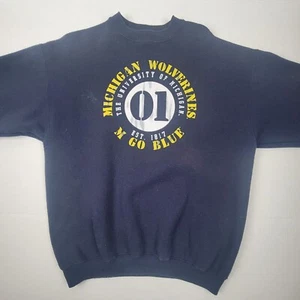 Sudadera de Colección Universidad de Michigan Para Hombres Grande Años 80 Tultex Pullover Suéter - Imagen 1 de 9