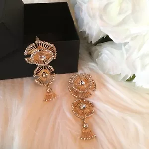 Neu mit Etikett wunderschöne große Damen-Ohrhänger Blume mit Geschenkbox  - Bild 1 von 5