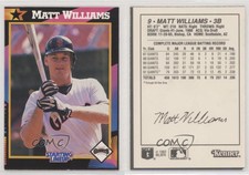 1992 Starting Lineup Cards Black Back Sheet Hand Cut Singles Matt Williams
