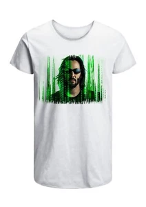 T-Shirt Matrix Keanu Reeves cinema Uomo Abbigliamento 100% Cotone Taglia S>XXL - Imagen 1 de 3