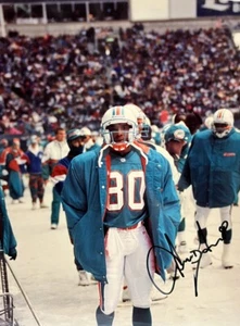 Signed IRVING FRYAR 8x10 Photo, Authentic Autograph Portrait #80 - Miami Dolphin - Picture 1 of 3