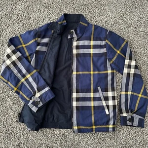 9-10 Years Authentic Burberry Boy Windbreaker Jacket Coat Rain Reversible Youth - Picture 1 of 14