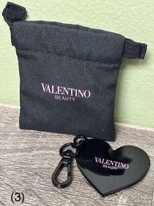 Valentino Beauty Black Heart Metal Keychain - Picture 1 of 1
