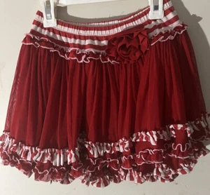 Mustard Pie-sz 6x-Skirt-Circle-Twirl-Ruffles-Rose-candy Cane-Boutique - Picture 1 of 3