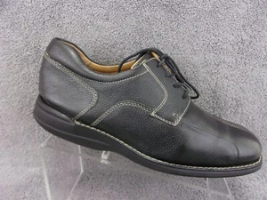 Johnston Murphy men's black grained leather split bicycle toe sport oxford US9M - Picture 1 of 12