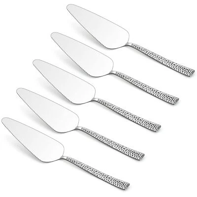 Set 5 Servizio Pasticceria Torte in Acciaio Inox con Coltello Dentellato per Torte - Immagine 1 di 4
