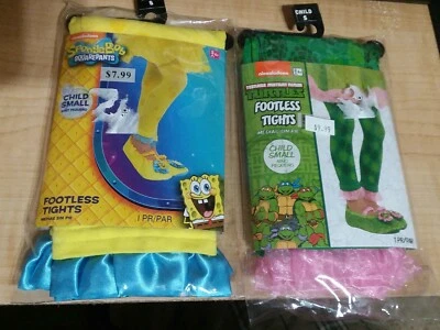2 pares de medias cuadradas Nickelodeon Tmnt y Bob Esponja sin pies niño pequeño  Foto 1 de 4