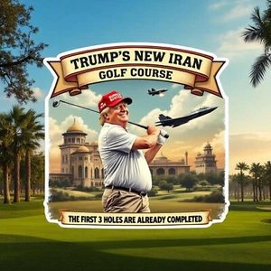 Operation Midnight Hammer 3 Holes Iran Golf Course Window Sticker Decal Trump - Picture 1 of 6