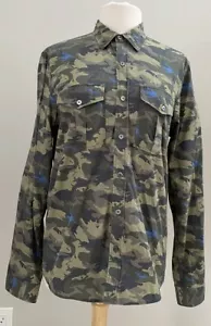 Zadig & Voltaire Women’s L Shirt Green Camouflage Long-Sleeve Button-Down EUC - Picture 1 of 5