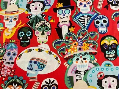 Alexander Henry Caritas Calaveras Day of the Dead, Mexican skull  BTY  - Image 1 of 2