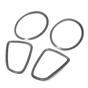 Cubierta de bisel de faros delanteros traseros de fibra de carbono real apta para Mini Cooper R56 - Imagen 1 de 6