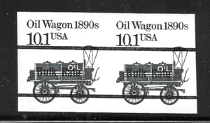 Scott #2130b--Par de error perforado, vagón de aceite 10,1 c con precancelación negra. - Imagen 1 de 1