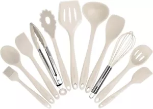 11 Cooking Utensils - Nonstick Cookware with Spatula Set (Khaki) - Picture 1 of 6