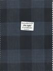 5 Yards Wool Suit Fabric Blue Gingham Check Italian Suiting Fabric
