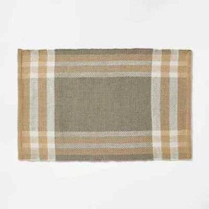 Threshold™ Studio McGee Green Plaid Indoor/Outdoor Scatter Accent Rug 25"X38" - Picture 1 of 5