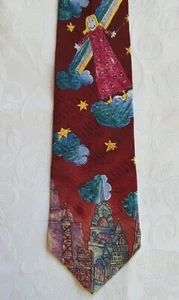 Men's 100% Silk Make-a-Wish-Foundation Necktie Devon Age 8 Canada Tie Made USA - Picture 1 of 4