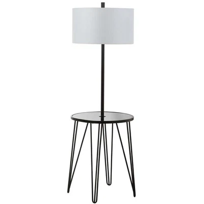 FLL4010A Lighting Collection Ciro 58" Side Table Black Floor Lamp, Metal - Image 1 of 3