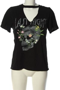 MANGO Camisa tejida Mujeres Talla EU 36 negro-gris claro-verde look casual - Imagen 1 de 5
