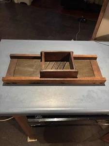 Nice Vintage CABBAGE CUTTER Sauerkraut Slicer w/3 Blades & Box 25" x9" Wooden - Picture 1 of 1