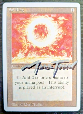 MTG REVISED 1994 Sol Ring SIGNED BY MARK TEDIN - Image 1 of 2