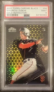2020 Topps Chrome Black Mauricio Dubon Gold Ref.  42/50 PSA Mint 9 - Picture 1 of 2
