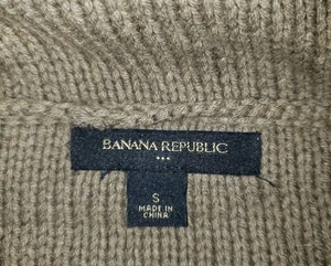 Banana Republic Womens S Short Sleeve Cowl Neck Cable Knit Sweater - Picture 1 of 8