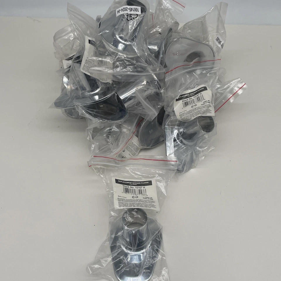 Contractors Lot of 22 Generic Chrome Plated Tub and Shower Flange Price Pfister - Image 1 of 4
